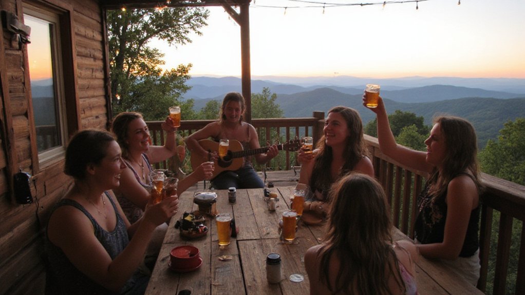 asheville mountain bachelorette retreat