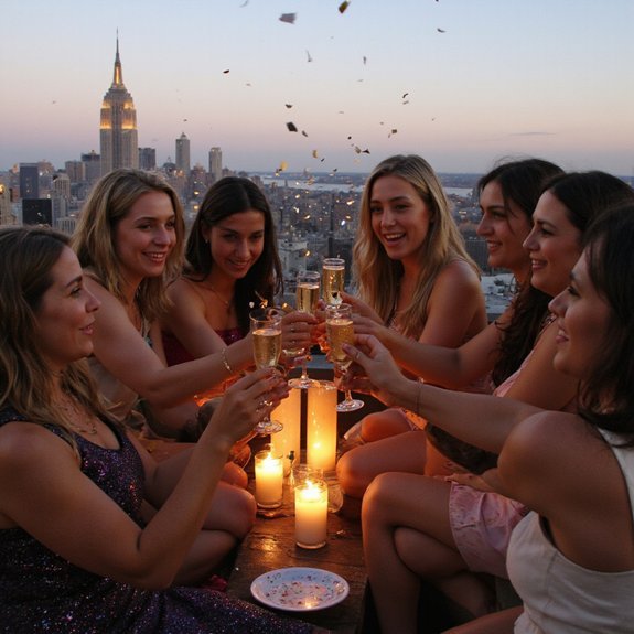 rooftop cocktails panoramic sunset