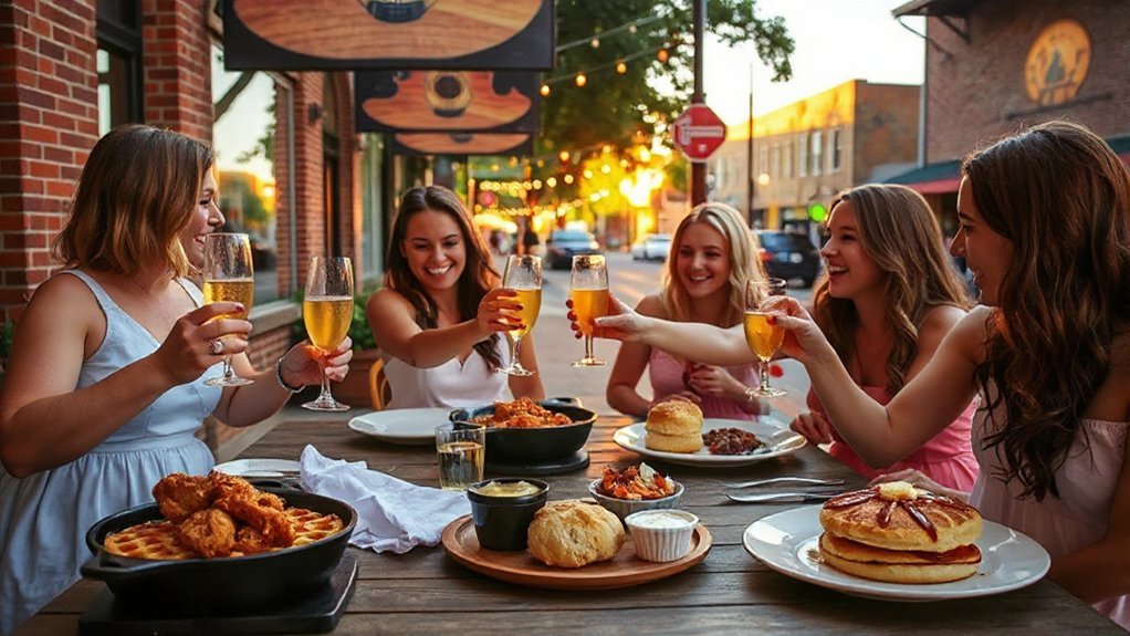 biscuits shrimp chicken pudding