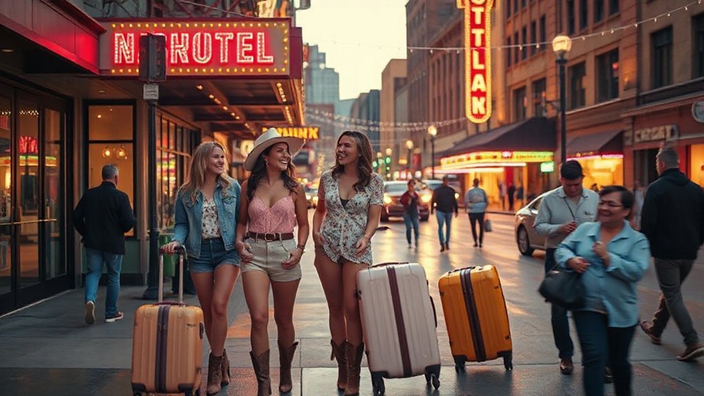 broadway neon honky tonk nightlife