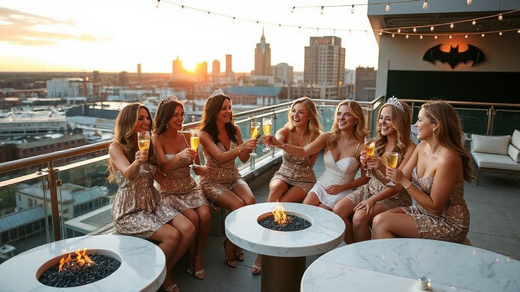 chic rooftop sunset cocktails