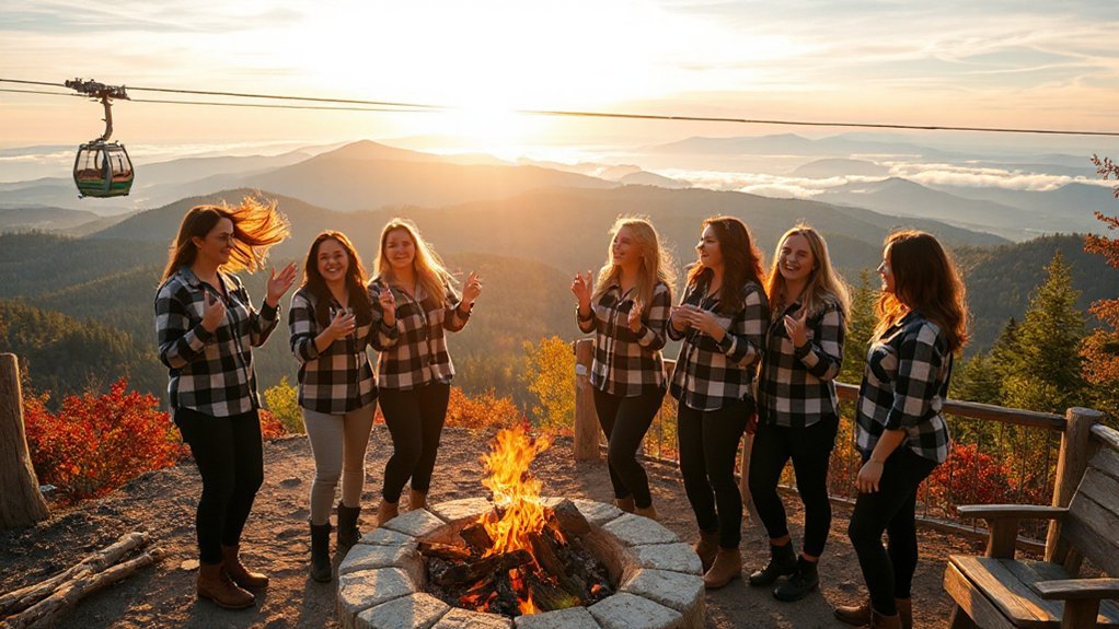 gatlinburg tramway coaster sunsets