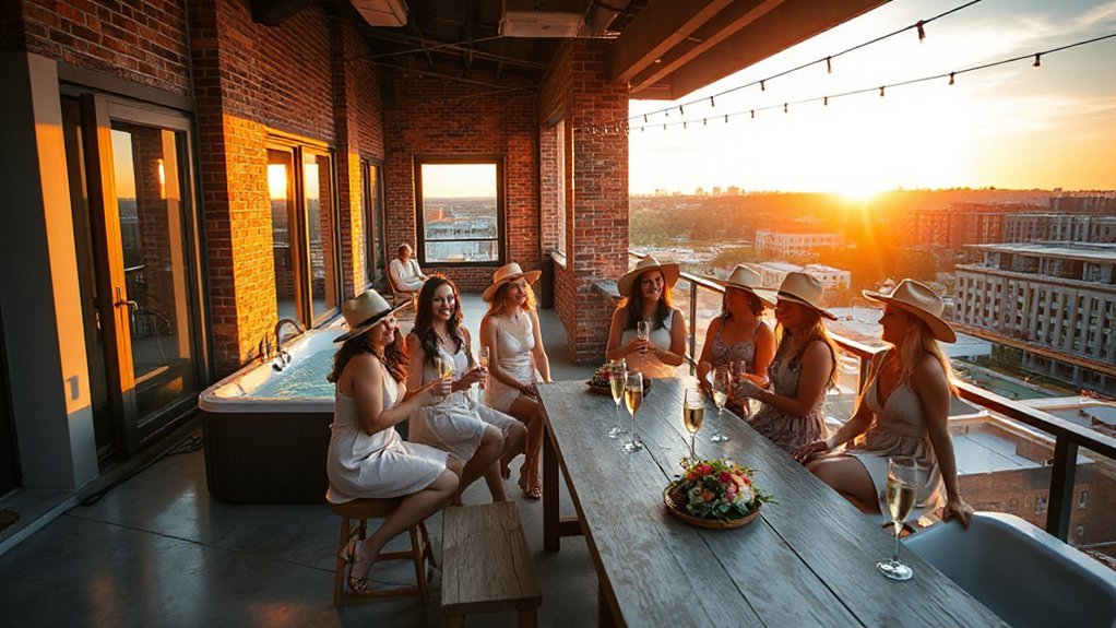 glam lofts rooftop poolside