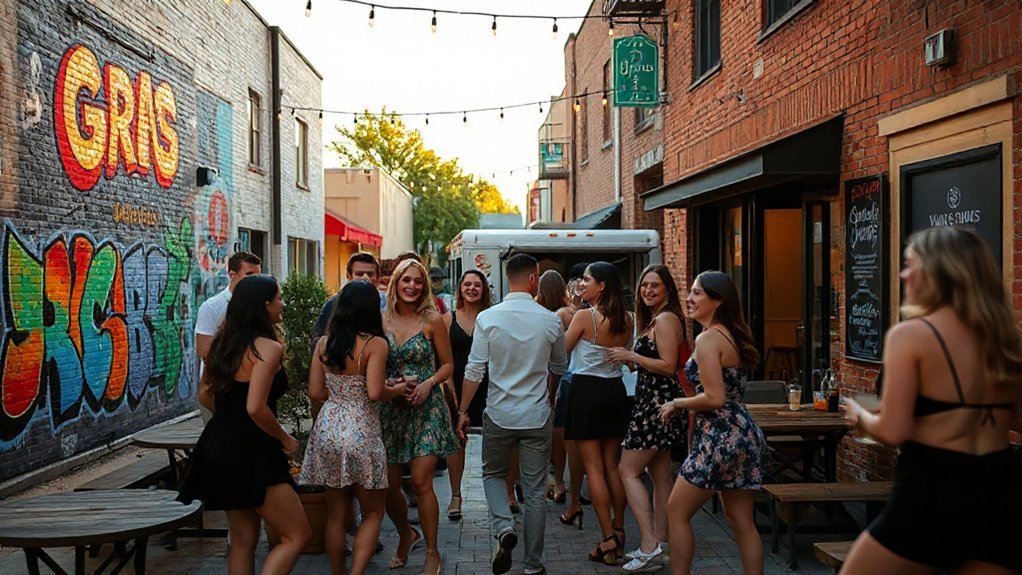 murals music cocktails glitter