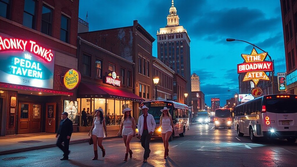neon honky tonk bachelorette crawl