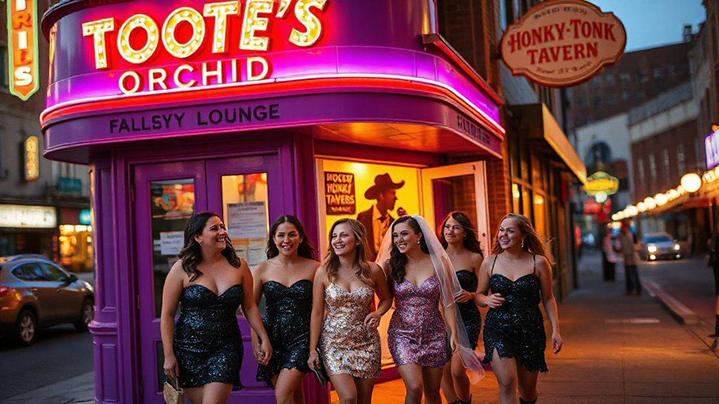 purple neon sing along bar