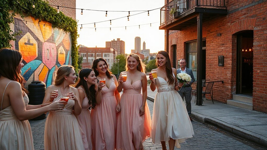 shopping cocktails glittery bragging