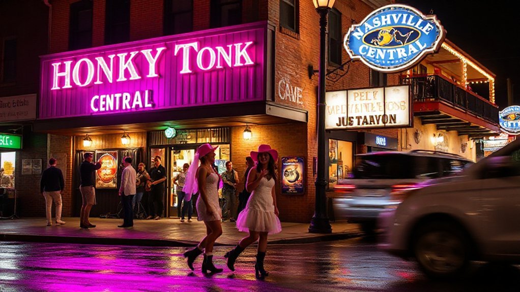 three level live music party