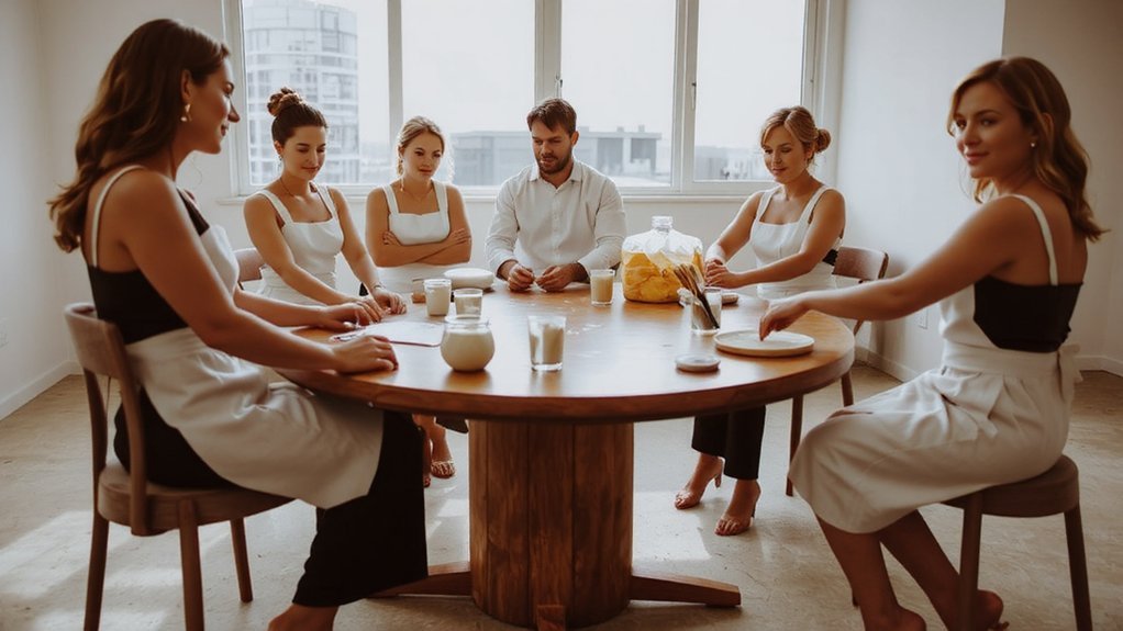 bachelorette pottery and calligraphy
