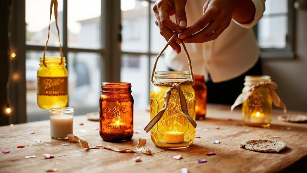 diy mason jar lanterns