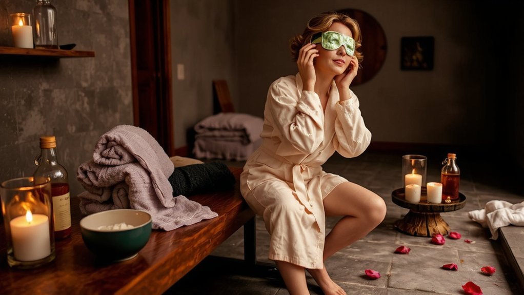 facial masks and foot soak