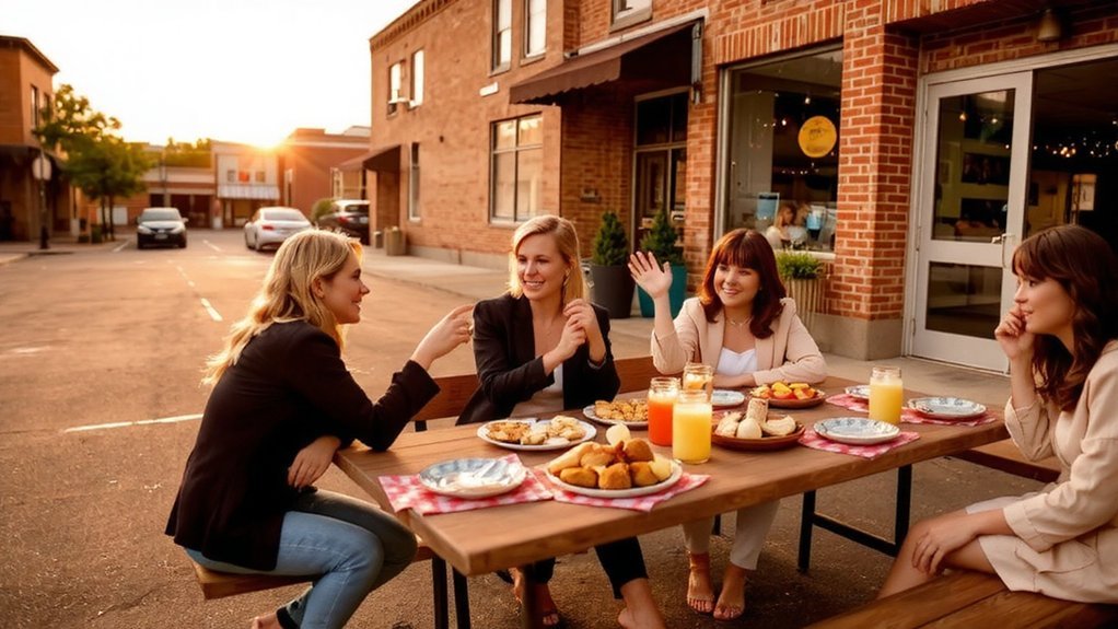 glamorous potluck with casseroles