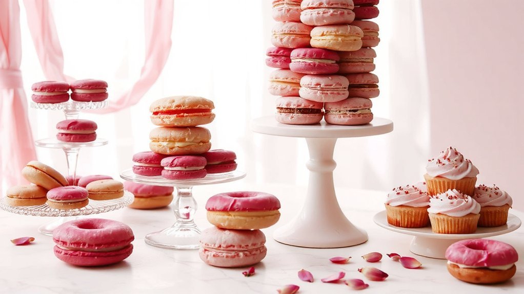 rosy velvet cake centerpiece