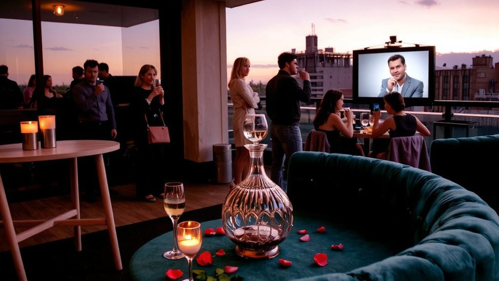 soft lit cinema tasting evening