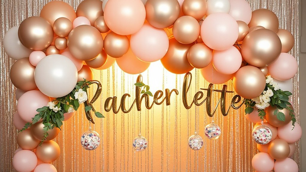 anchored mixed size balloon arch