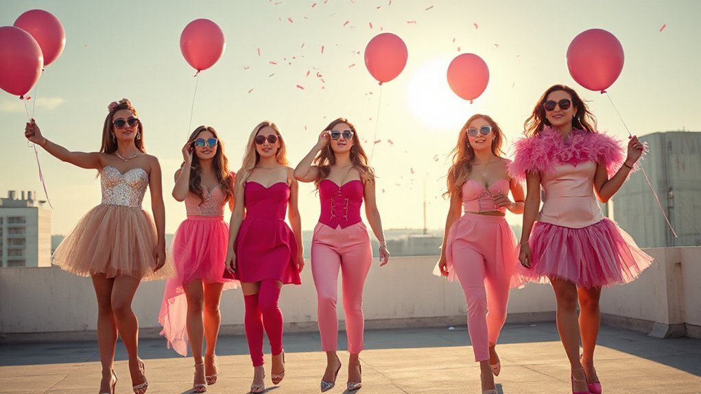 barbiecore hot pink coordinated glam