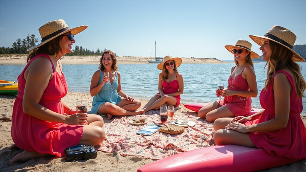 beaches kayaks catamaran sails