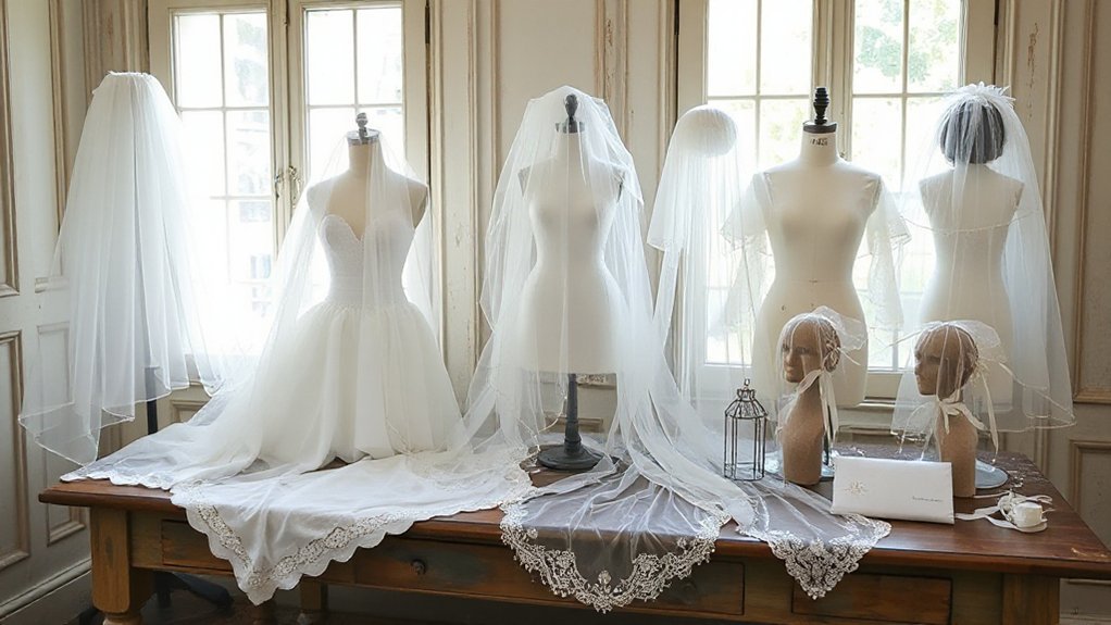 classic white tulle veil
