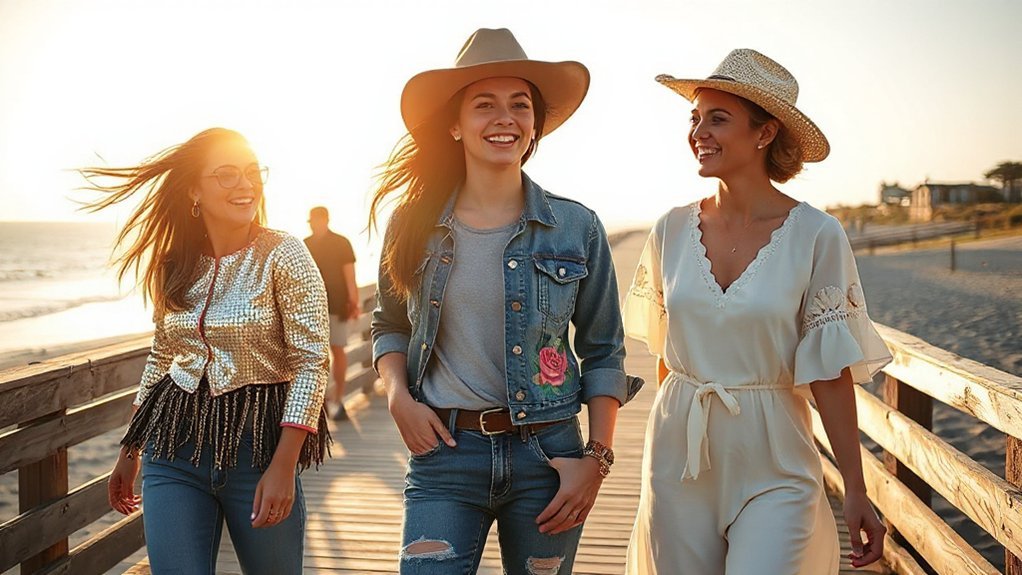 country disco beach bridalwear