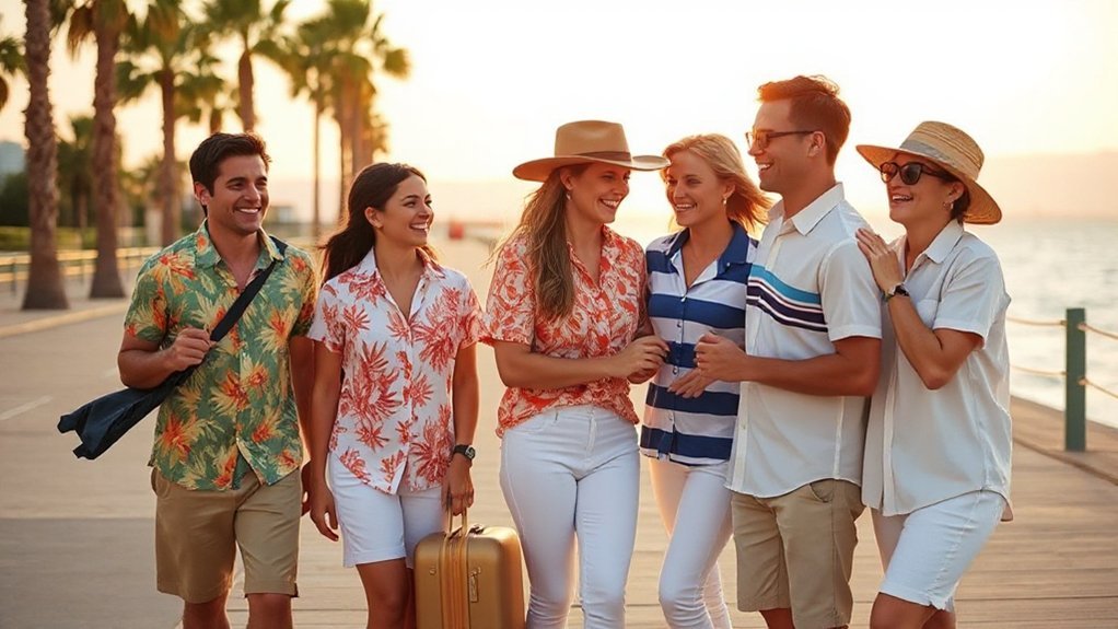 destination themed shirt details