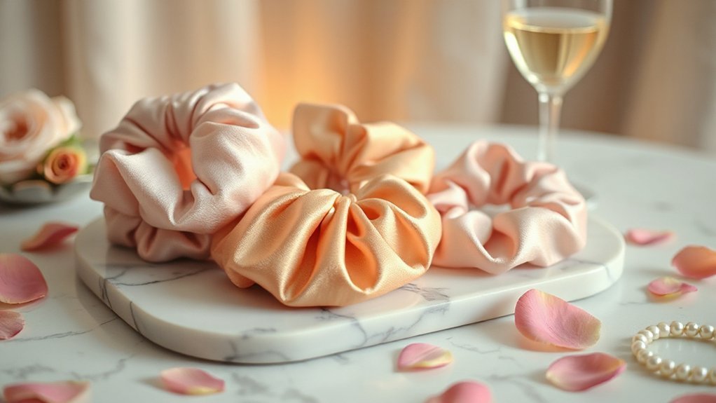 dual silk scrunchies crease free