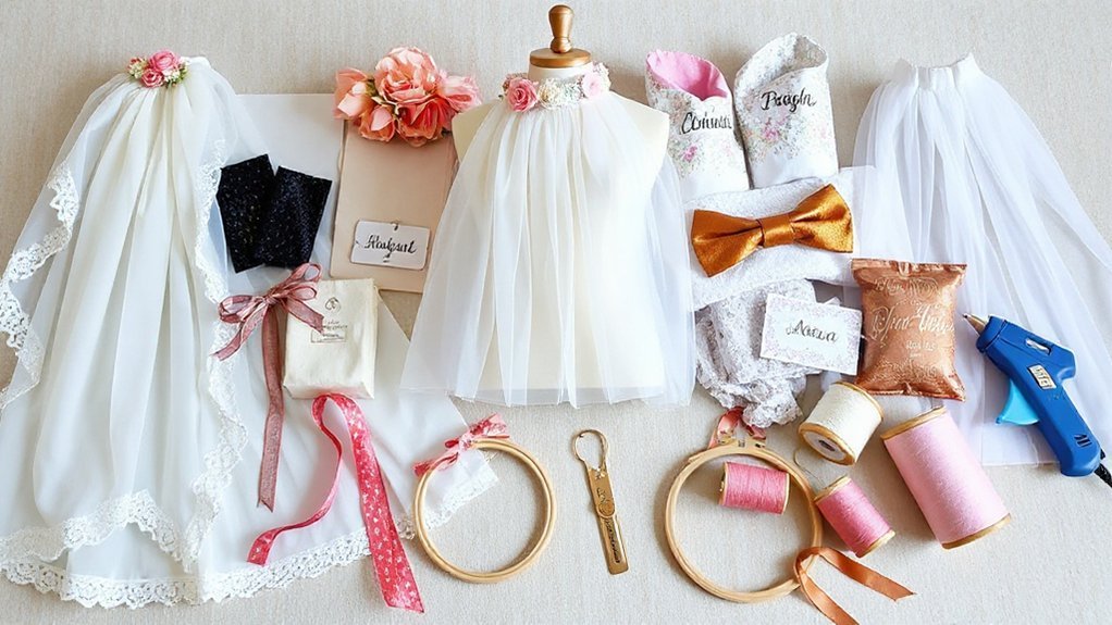 personalized diy bridal veil