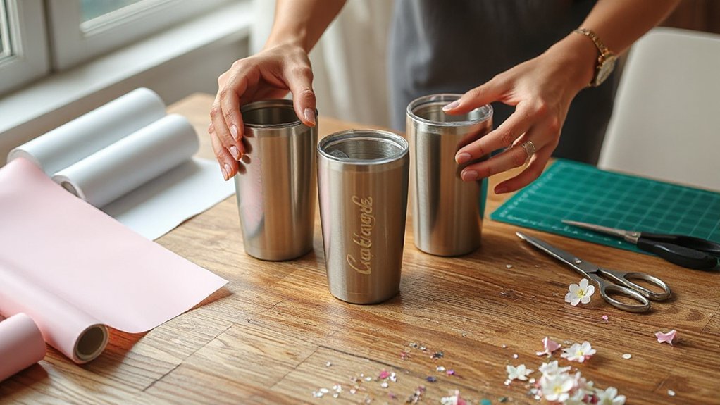 personalized vinyl tumbler instructions