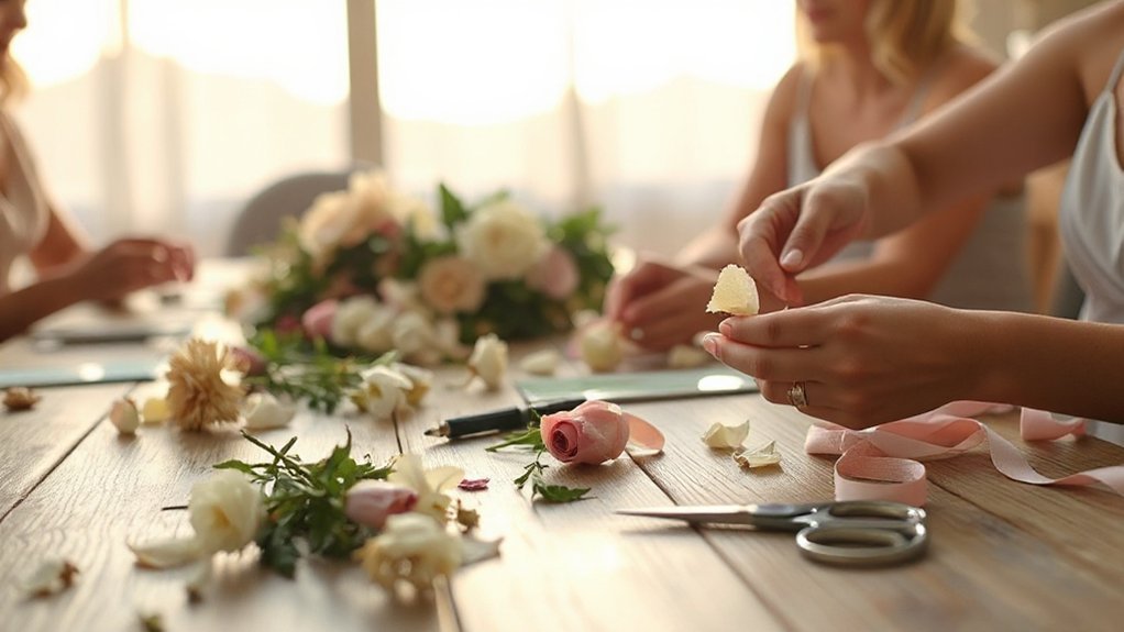 prepped flower crown bar