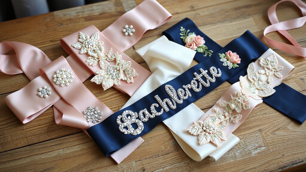 rhinestones ribbons secure trims