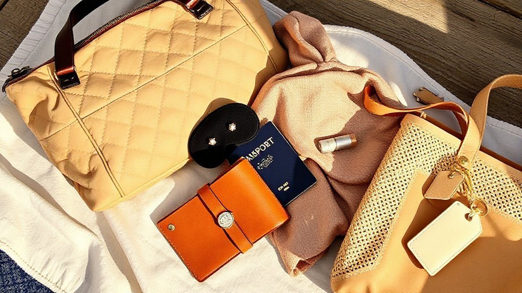 travel size toiletries and chargers