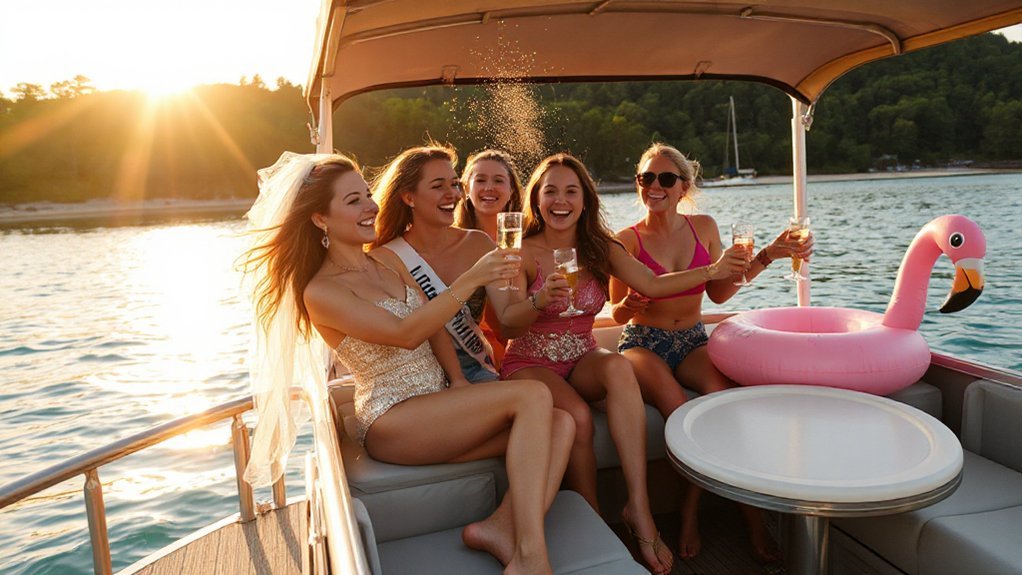 tritoon to sandbar outing